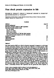 Heat shock protein expression in fish