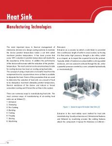 Heat Sink Manufacturing Technologies