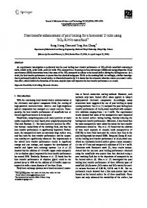 Heat transfer enhancement of pool boiling for a horizontal U-tube ...