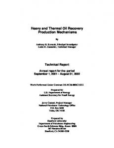 Heavy and Thermal Oil Recovery