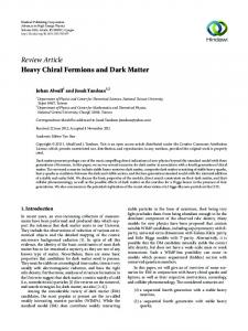 Heavy chiral fermions and dark matter