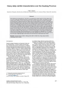 Heavy daily-rainfall characteristics over the Gauteng Province