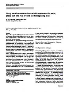 Heavy metal contamination and risk assessment in water, paddy soil ...