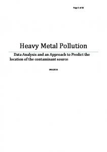 Heavy Metal Pollution