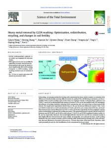 Heavy metal removal by GLDA washing: Optimization