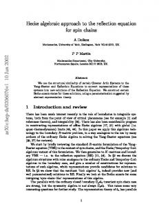 Hecke algebraic approach to the reflection equation for spin chains