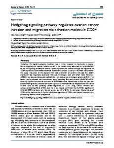 Hedgehog signaling pathway regulates ovarian ... - Journal of Cancer