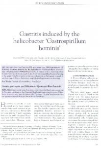 helicobacter 'Gastrospirillum - Hindawi