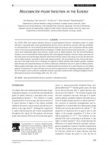 HELICOBACTER PYLORI INFECTION IN THE ELDERLY