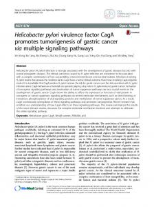 Helicobacter pylori virulence factor CagA promotes ... - CiteSeerX