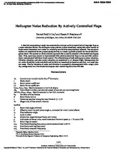 Helicopter Noise Reduction By Actively Controlled Flaps - Deep Blue