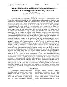 Hemato-biochemical and histopathological alterations induced by ...