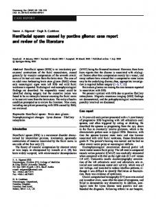 Hemifacial spasm caused by pontine glioma: case ... - Springer Link