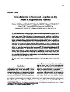 Hemodynamic Influences of Losartan on the Brain ... - Semantic Scholar