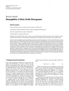 Hemoglobin: A Nitric-Oxide Dioxygenase