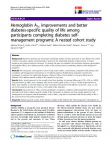 Hemoglobin A1c improvements and better diabetes ... - BioMedSearch