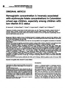 Hemoglobin concentration is inversely associated with ... - Nature