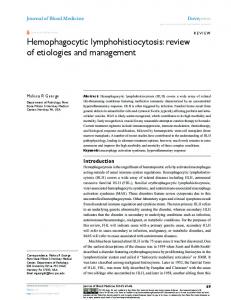 Hemophagocytic lymphohistiocytosis - CiteSeerX - Penn State