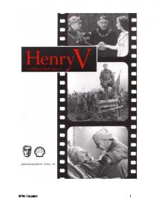 Henry V - Film Education