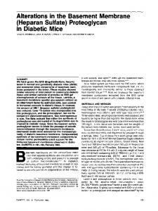 (Heparan Sulfate) Proteoglycan in Diabetic Mice - CiteSeerX