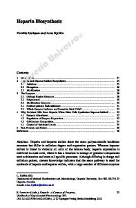 Heparin Biosynthesis - Semantic Scholar