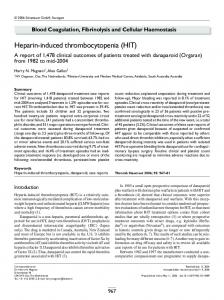 Heparin-induced thrombocytopenia (HIT)