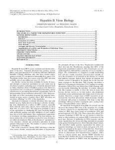 Hepatitis B Virus Biology - PubMed Central Canada