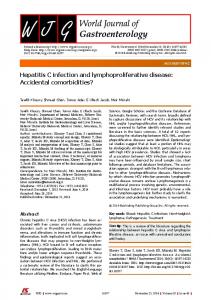 Hepatitis C infection and lymphoproliferative disease - Baishideng ...