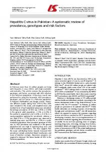 Hepatitis C virus in Pakistan: A systematic review of ...