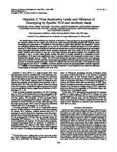 Hepatitis C Virus Replicative Levels and Efficiency of Genotyping by ...