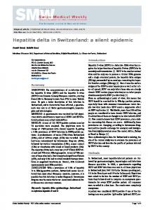 Hepatitis delta in Switzerland: a silent epidemic