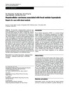 Hepatocellular carcinoma associated with focal nodular hyperplasia