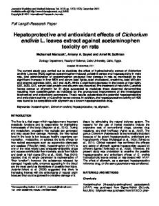 Hepatoprotective and antioxidant effects of ... - Semantic Scholar