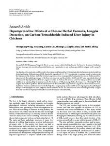 Hepatoprotective Effects of a Chinese Herbal Formula, Longyin ...