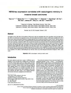 HER2neu expression correlates with ... - Wiley Online Library