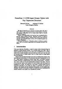 Heraclitus: A LFSR-based Stream Cipher with Key Dependent Structure