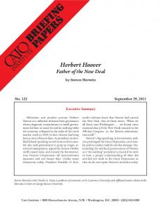 Herbert Hoover - Cato Institute