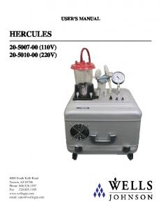 Hercules manual - Wells Johnson Company