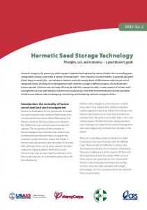 Hermetic Seed Storage Technology