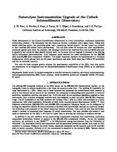 Heterodyne Instrumentation Upgrade at the Caltech ... - CiteSeerX