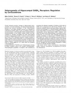 Heterogeneity of Hippocampal GABAA Receptors - Semantic Scholar