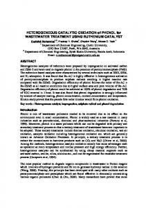 HETEROGENEOUS CATALYTIC OXIDATION of