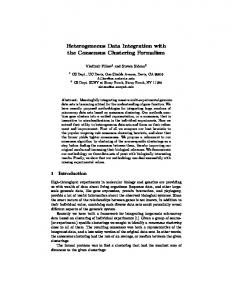 Heterogeneous Data Integration with the Consensus Clustering ...