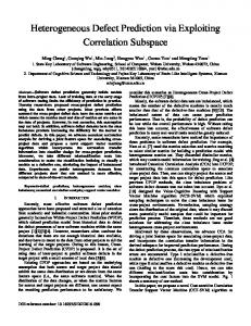 Heterogeneous Defect Prediction via Exploiting Correlation Subspace