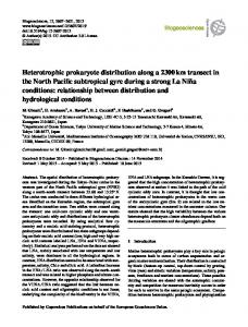 Heterotrophic prokaryote distribution along a 2300 ... - Biogeosciences