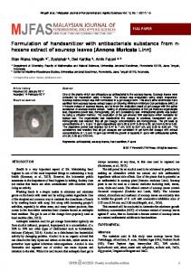 hexane extract of soursop leaves