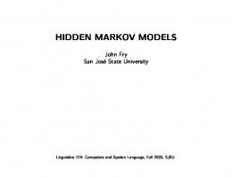 HIDDEN MARKOV MODELS - Stat Arb