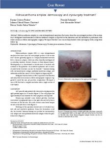 Hidroacanthoma simplex: dermoscopy and