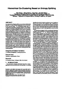 Hierarchical Co-Clustering Based on Entropy Splitting