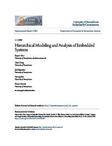 Hierarchical Modeling and Analysis of Embedded Systems